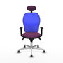 PIQUERAS Y CRESPO Silla de oficina Jorquera con mecanismo Sincro, Azul y Morado