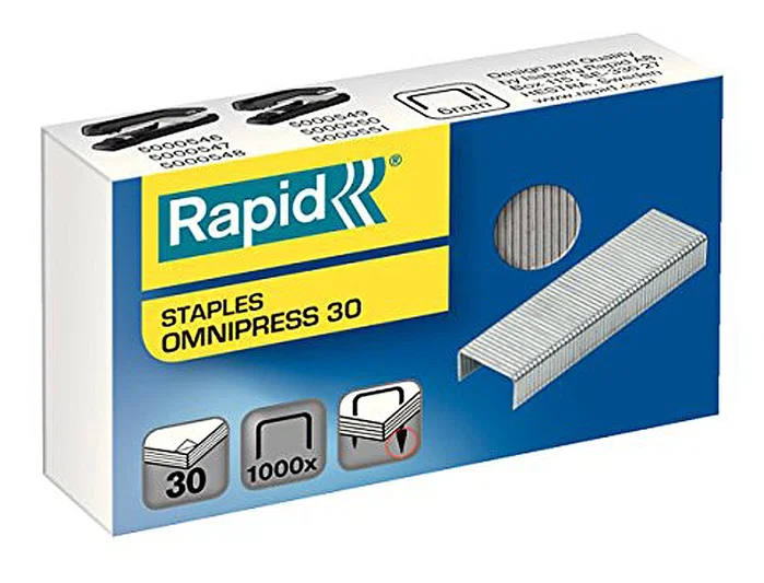 Rapid Grapas Omnipress 30 Galvanizadas Caja de 1000 Unidades