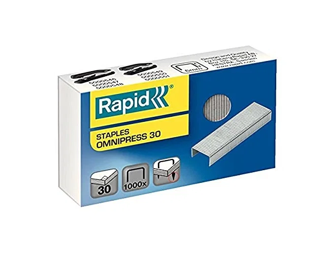 Rapid Grapas Omnipress 30 Galvanizadas, 1000 Unidades Rapid Grapas Omnipress 30 Galvanizadas, 1000 Unidades