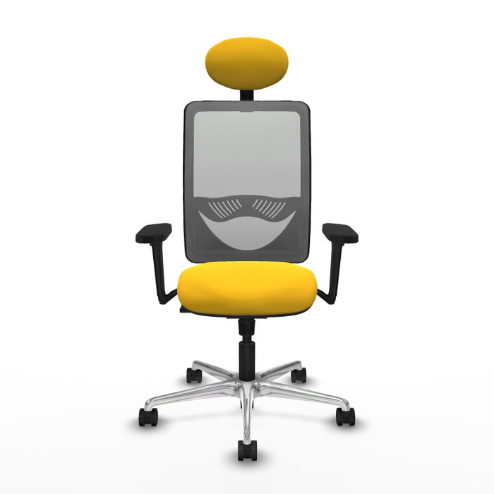 PIQUERAS Y CRESPO Silla de oficina Zulema con mecanismo Sincro, Amarillo y Gris PIQUERAS Y CRESPO Silla de oficina Zulema con mecanismo Sincro, Amarillo y Gris