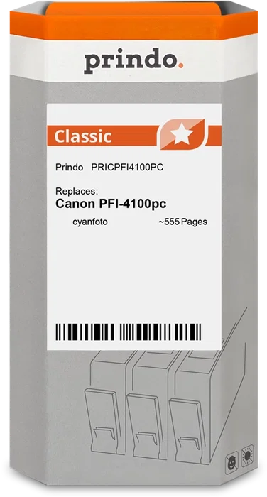 Prindo Cartucho de tinta cian (foto) PRICPFI4100PC Classic 80ml Prindo Cartucho de tinta cian (foto) PRICPFI4100PC Classic 80ml