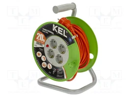 KEL Prolongador de alimentación H05VV-F 3G1,5mm2 20m Naranja