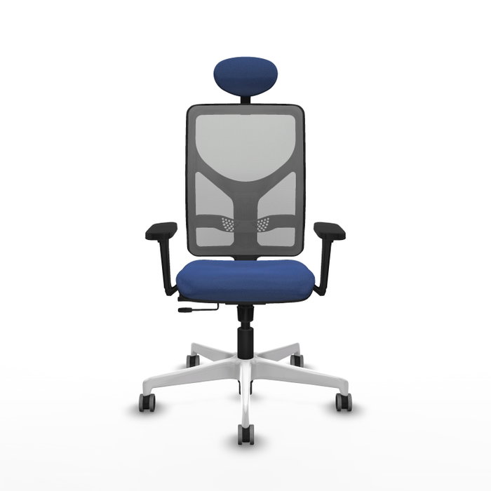 PIQUERAS Y CRESPO Silla de oficina Motilla con Mecanismo Sincro/Traslack Azul marino y Gris