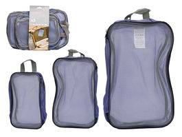 Arte Regal Set 3 Bolsas de Viaje Gris 37x2x23 cm (Set de 12)