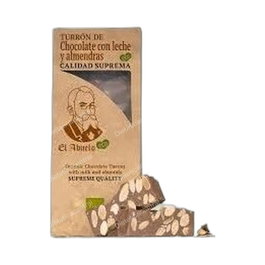 EL ABUELO Turrón de Chocolate con Leche y Almendras 200 g Ecológico