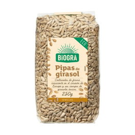 Biográ Pipas de Girasol Ecológicas 250g - Semillas Bio para Ensaladas y Panes