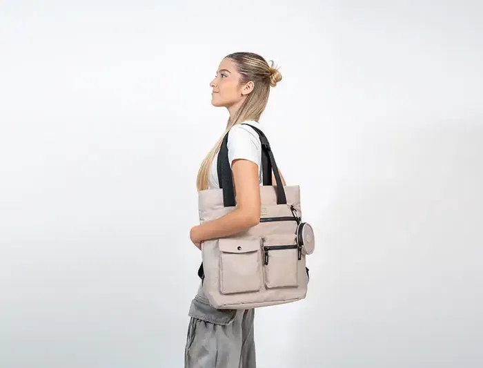 Antartik Mochila Bolso Flip Bag Convertible con Acolchado para Portátil 15" Negro 400x120x390 mm