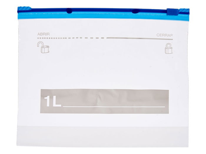 Leknes Bolsa Multiusos Zip Deslizador 20Uds 1L 20x17 cm Transparente Polietileno Uso Alimentario Ideal Viaje (Set de 21)
