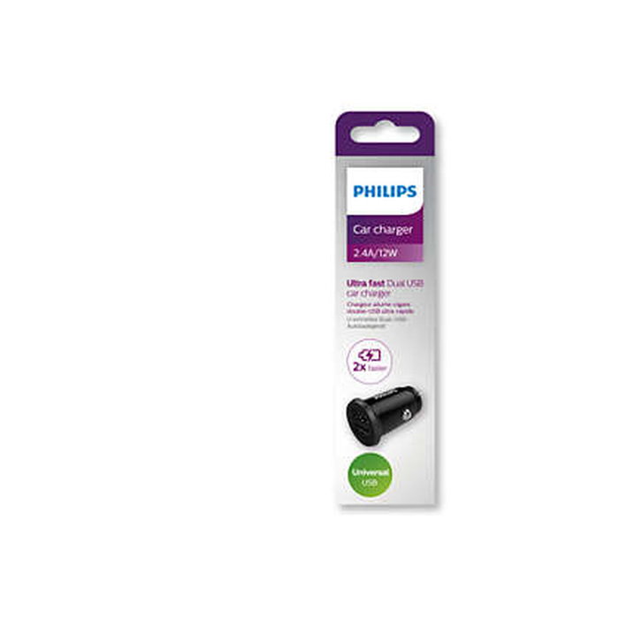 Philips DLP2510 Cargador Coche 2 Puertos USB 12W