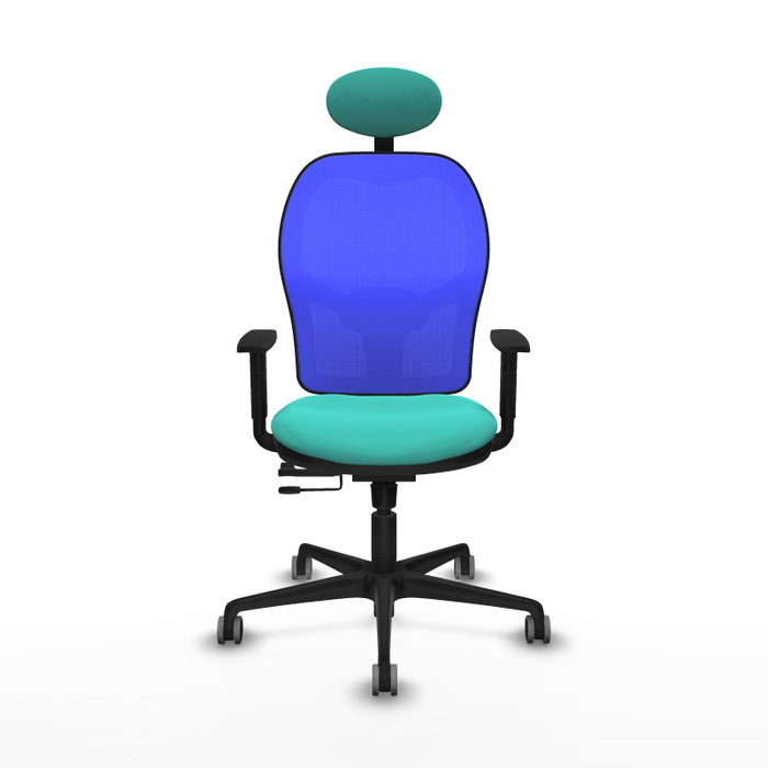 PIQUERAS Y CRESPO Silla de oficina Jorquera Sincro/Traslack Turquesa y Azul