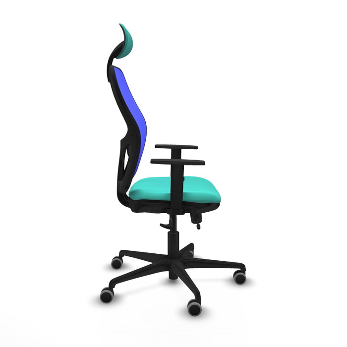 PIQUERAS Y CRESPO Silla de oficina Jorquera Sincro/Traslack Turquesa y Azul