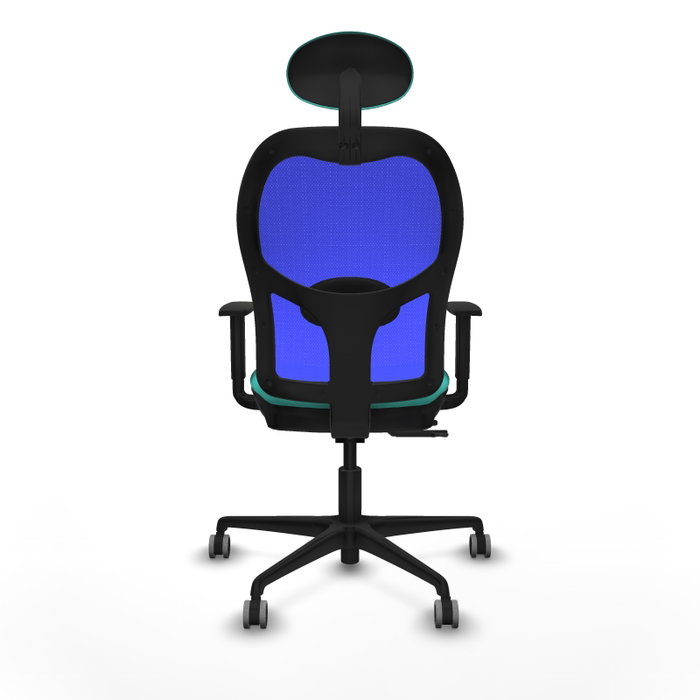 PIQUERAS Y CRESPO Silla de oficina Jorquera Sincro/Traslack Turquesa y Azul