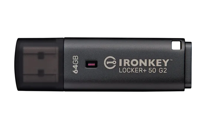 Kingston IronKey Locker+ 50 G2 Unidad Flash USB 64 GB USB 3.2 Gen 1 Tipo A, Encriptación AES 256 bits, FIPS 197, Negro