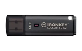 Kingston IronKey Locker+ 50 G2 Unidad Flash USB 64 GB USB 3.2 Gen 1 Tipo A, Encriptación AES 256 bits, FIPS 197, Negro