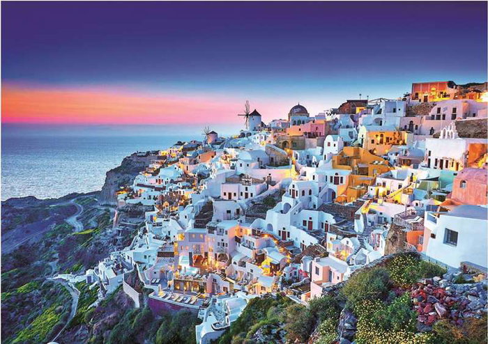 Educa Puzzle Santorini 1500 Piezas - Puzzle de Paisaje para Adultos, Edad Recomendada 12+ Años, Idioma Español e Inglés