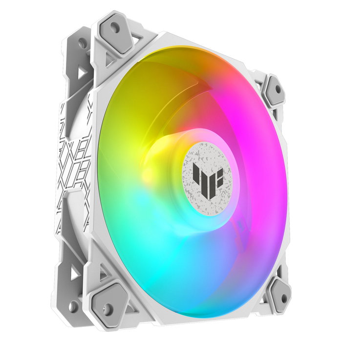 ASUS TUF GAMING TF120 ARGB Ventilador para PC 120mm, 3-Pack, Blanco, PWM, Controlador Incluido - Edición Blanca