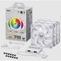 ASUS TUF GAMING TF120 ARGB WHITE EDITION 3IN1 Ventiladores de Carcasa 120mm, 3 Unidades, Blanco