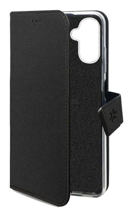 Celly Funda cartera para Samsung Galaxy A26 5G y Enterprise Edition, 17 cm (6.7"), imitación piel, negro, con soporte y bolsillos para tarjetas