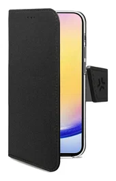 Celly Funda cartera para Samsung Galaxy A26 5G y Enterprise Edition, 17 cm (6.7"), imitación piel, negro, con soporte y bolsillos para tarjetas