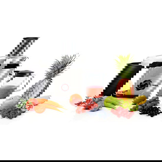 Bosch MES4000 Exprimidor, 3L Depósito Pulpa, 1000W, Color Negro/Gris/Acero Inoxidable