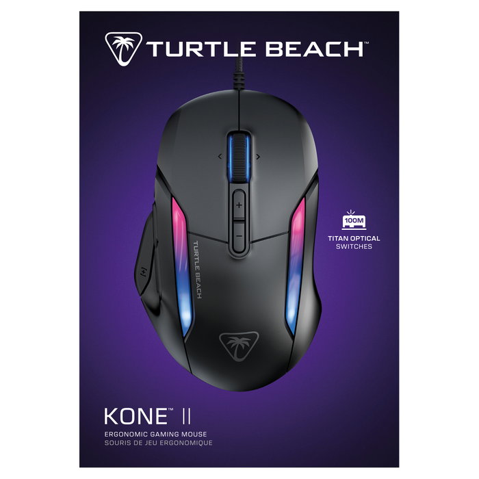 Turtle Beach Kone II Ratón Gaming Ergonómico RGB Óptico 26000 DPI Negro