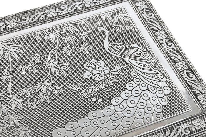 Joyero Indio DKD Home Decor Plateado Verde 18.8 x 7.6 x 22.5 cm