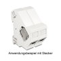 DeLOCK 86232 Soporte Keystone para riel DIN con conexión a tierra, Blanco