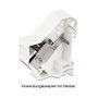 DeLOCK 86232 Soporte Keystone para riel DIN con conexión a tierra, Blanco