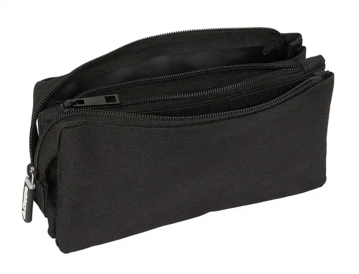 Safta Estuche portatodo triple Kappa Dark con tres cremalleras 120x30x220 mm