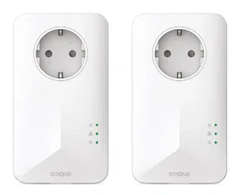 Strong Powerline 1000 Kit Adaptador PLC HomePlug AV2 1000 Mbps Gigabit Ethernet, Blanco, 2 Piezas