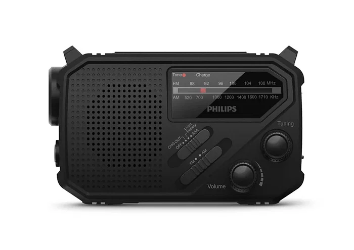 Philips Radio Portátil TAR1609/00 con Linterna y Carga Solar