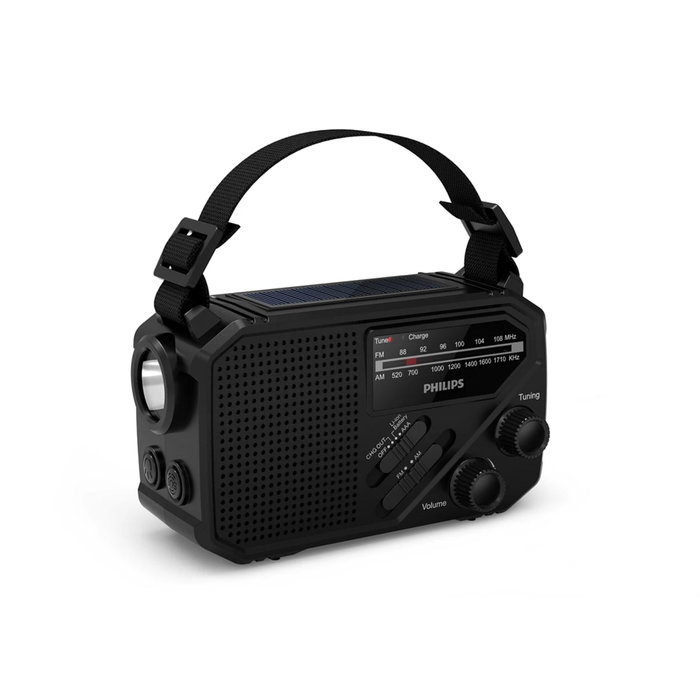 Philips Radio Portátil TAR1609/00 con Linterna y Carga Solar