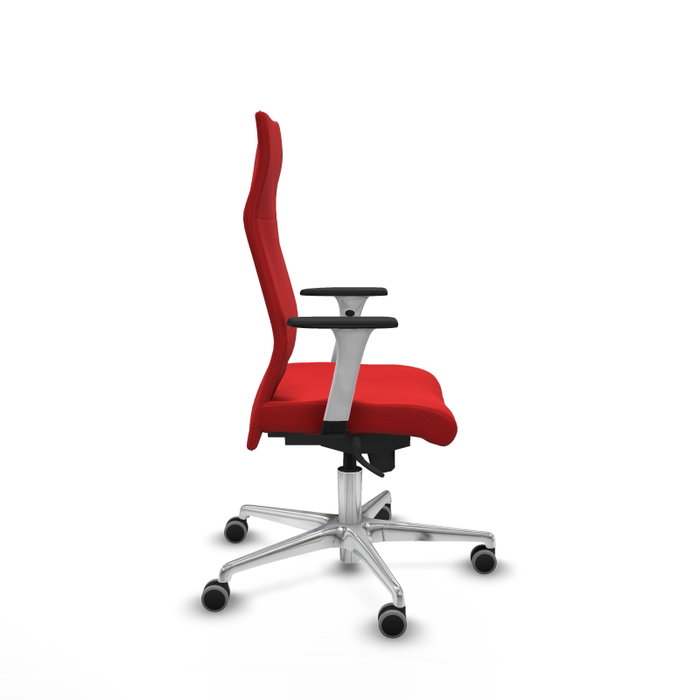 PIQUERAS Y CRESPO Sillón Albacete Rojo con Mecanismo Sincro y Base de Aluminio PIQUERAS Y CRESPO Sillón Albacete Rojo con Mecanismo Sincro y Base de Aluminio