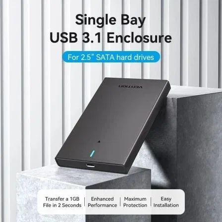 Vention Caja externa para disco duro de 2.5" USB 3.1 sin tornillos KPBB0
