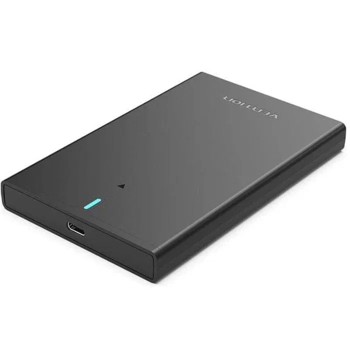 Vention KPBB0 Carcasa Externa USB-C para Disco Duro/SSD SATA 2.5" - USB 3.1 Gen 2 hasta 6Gbps, Instalación sin Tornillos, Negro