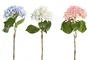 DKD Home Decor Flor Blanca Lila Rosa Seda PE Tacto Real Hortensia Surtido 20 x 60 x 20 cm (12 Unidades)