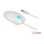 DeLOCK Ratón Óptico 12537 Blanco con Iluminación LED