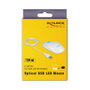 DeLOCK Ratón Óptico 12537 Blanco con Iluminación LED