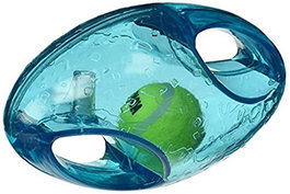 Kong Jumbler Football Juguete para Perro, Extra Grande, Pelota Interactiva con Sonido para Lanzar y Buscar