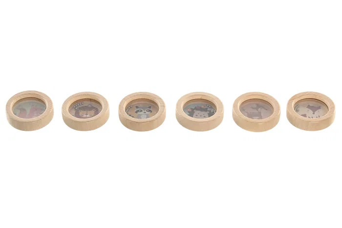 DKD Home Decor Juguete de Madera Multicolor Surtido de 6 DKD Home Decor Juguete de Madera Multicolor Surtido de 6