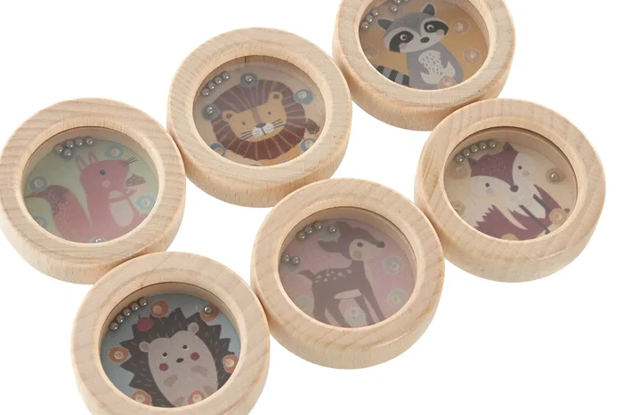 DKD Home Decor Juguete de Madera Multicolor Surtido de 6 DKD Home Decor Juguete de Madera Multicolor Surtido de 6