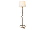 DKD Home Decor Lámpara de pie Cuerda Lino Marrón