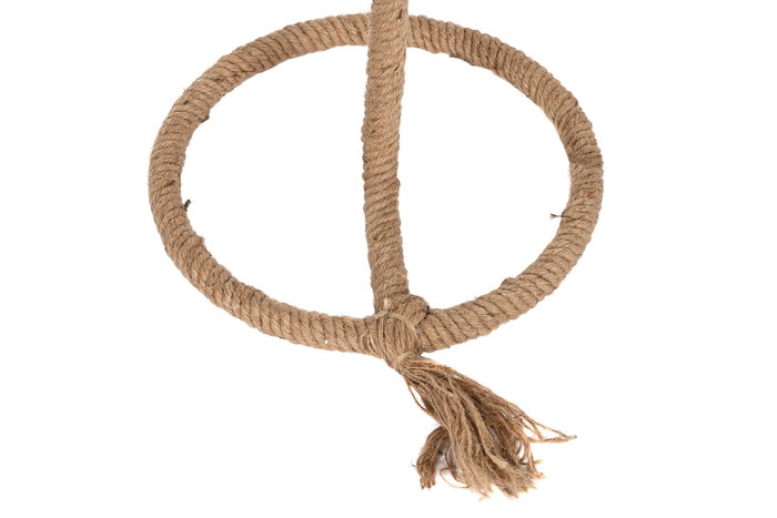DKD Home Decor Lámpara de pie Cuerda Lino Marrón