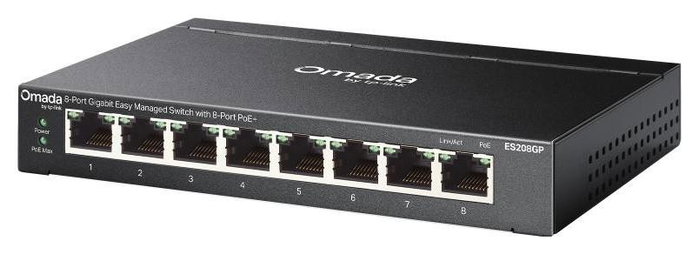 TP-Link Omada ES208GP Switch Gestionado L2 Gigabit 8 Puertos PoE+