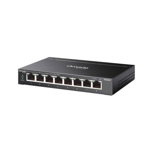 TP-Link ES208GP Switch Gestionado L2 Gigabit Ethernet PoE DIN Rail Negro 8 Puertos TP-Link ES208GP Switch Gestionado L2 Gigabit Ethernet PoE DIN Rail Negro 8 Puertos