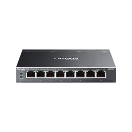 TP-Link ES208GP Switch Gestionado L2 Gigabit Ethernet PoE DIN Rail Negro 8 Puertos