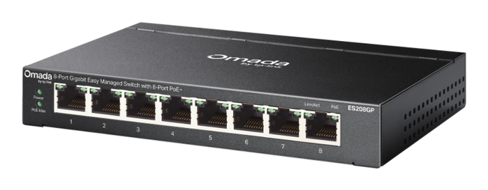 TP-Link Omada ES208GP Switch Gestionado L2 Gigabit PoE+ 64W TP-Link Omada ES208GP Switch Gestionado L2 Gigabit PoE+ 64W
