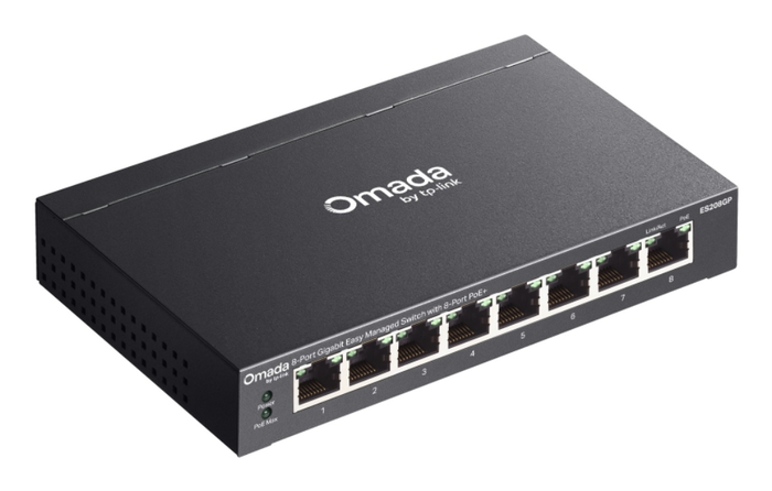 TP-Link Omada ES208GP Switch Gestionado L2 Gigabit PoE+ 64W TP-Link Omada ES208GP Switch Gestionado L2 Gigabit PoE+ 64W