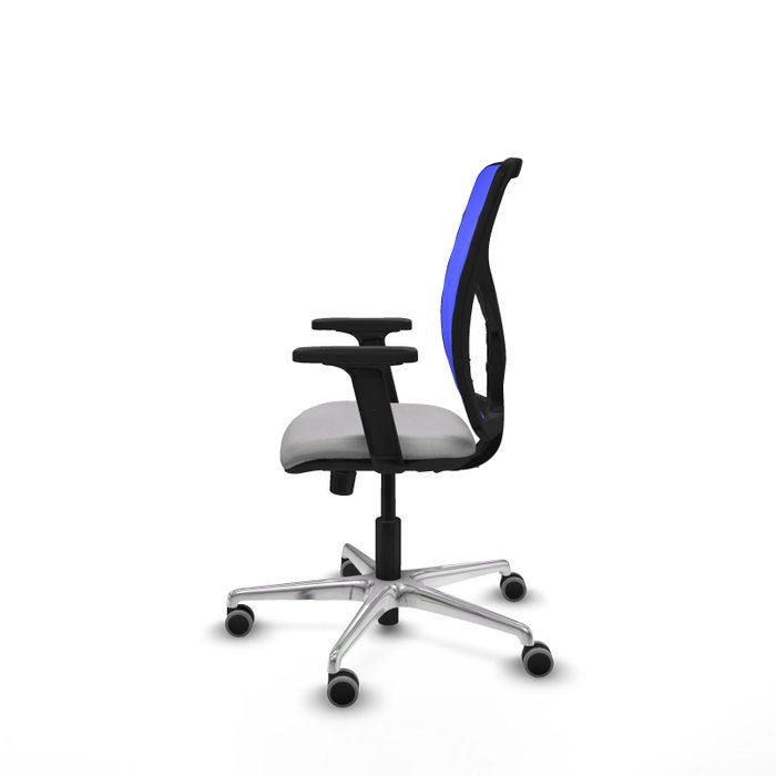 PIQUERAS Y CRESPO Silla de oficina Motilla con mecanismo Sincro, Azul y Gris claro