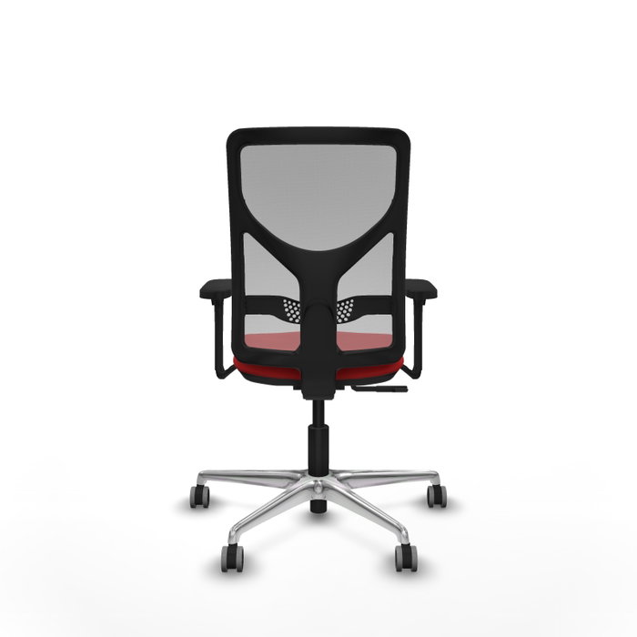 PIQUERAS Y CRESPO Silla de oficina Motilla con mecanismo Sincro, Rojo y Gris